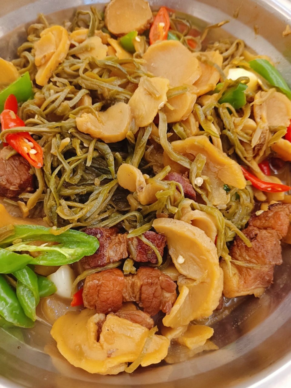 第一次吃干豆角干土豆片炖肉真的yyd 老公家内蒙的老家给带过来的这个