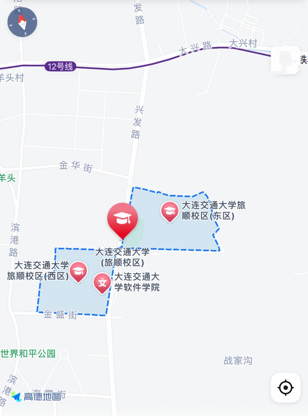 大连交通大学一期地图图片