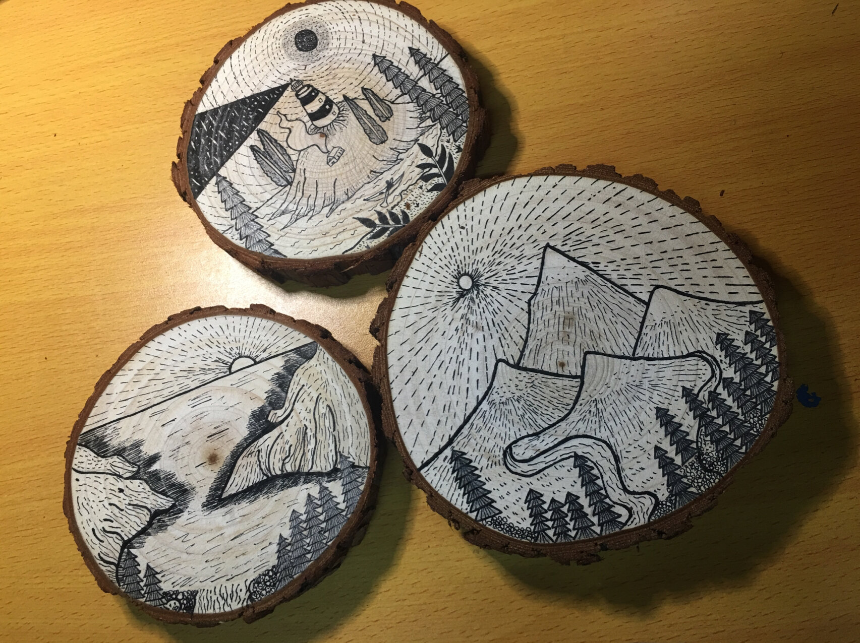 幼儿园环创:木片画 木片画大家喜欢吗 99上买的木片 画的时候先用