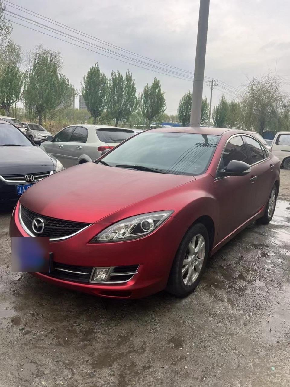 0马自达6睿翼,全车原版,改色罗曼尼红,中段后段排气带声浪阀门,发变