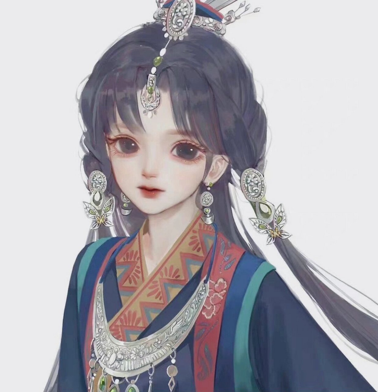 苗族头像女生 刚刚发现的,觉得好好看,但本人不太喜欢动漫的,就分享给