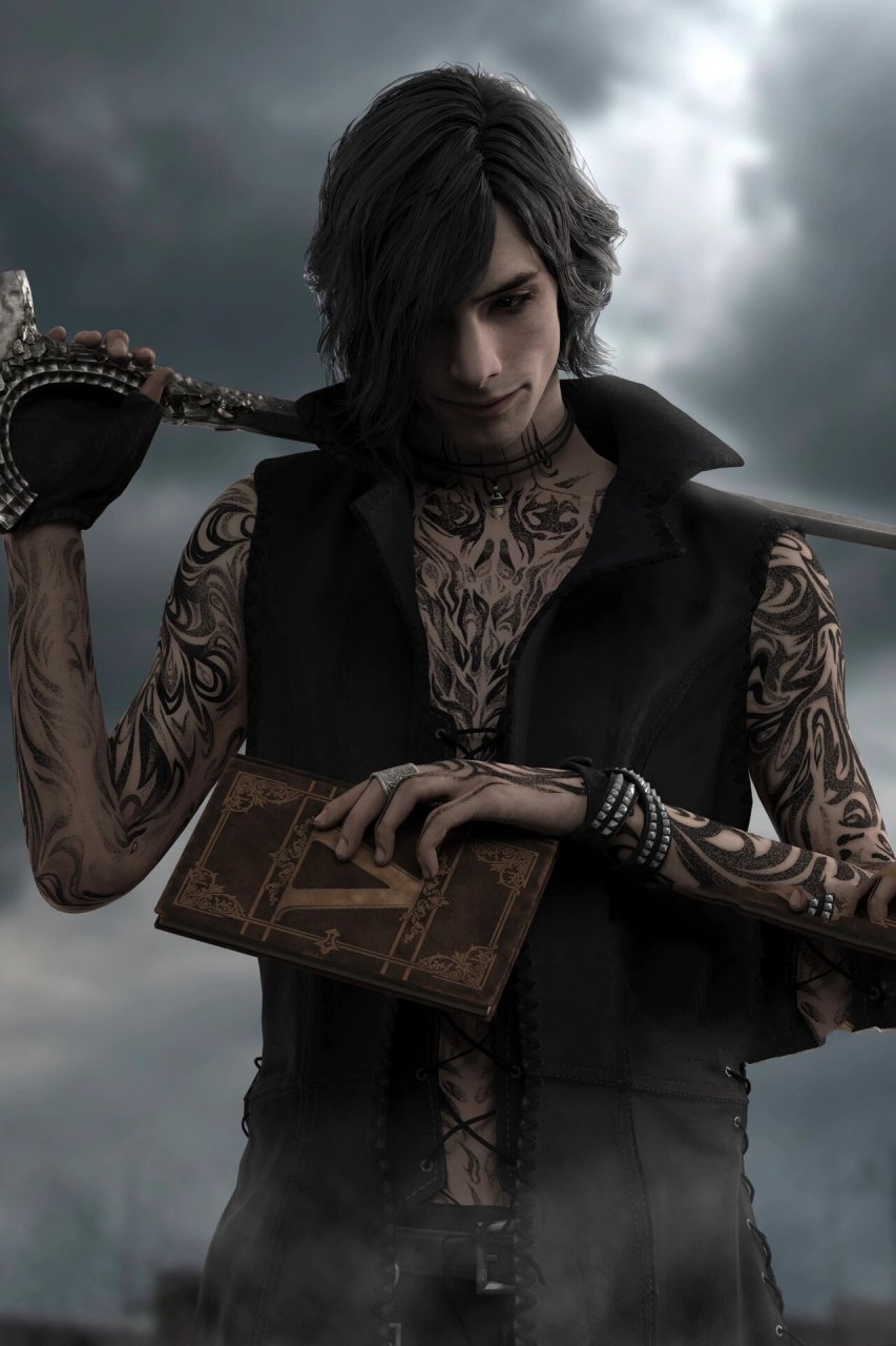 神秘帅气的v(同人创作)💕 为游戏鬼泣5制作的一张3d渲染同人图,非常