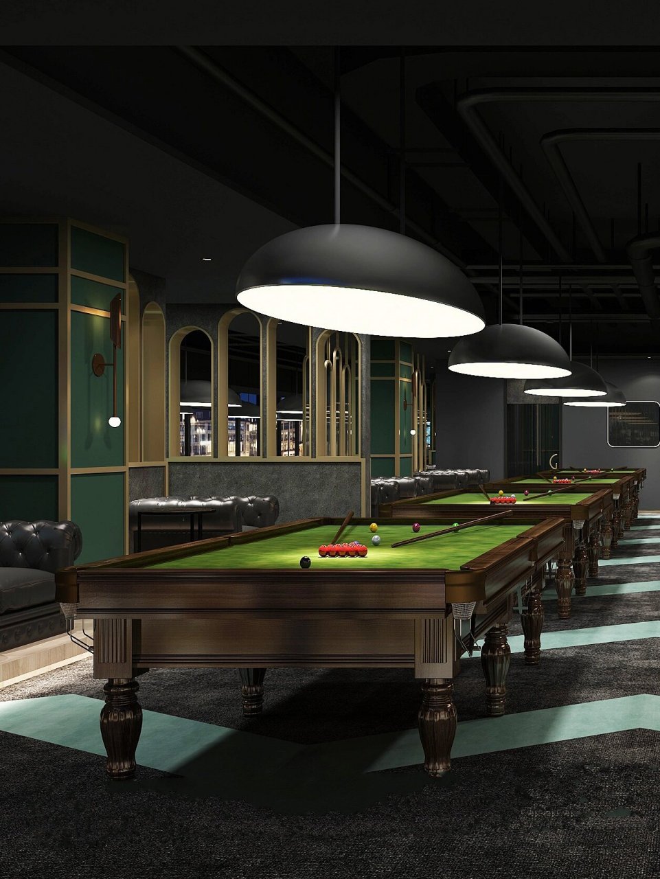 新作首发|839㎡台球俱乐部|时尚空间的艺术 生于格调,隐于繁华 born