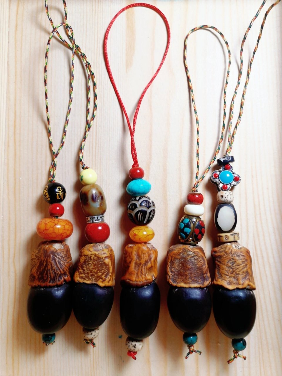 串珠diy——缅茄菩提 串珠diy——缅茄菩提 钥匙挂件,汽车挂件,包包