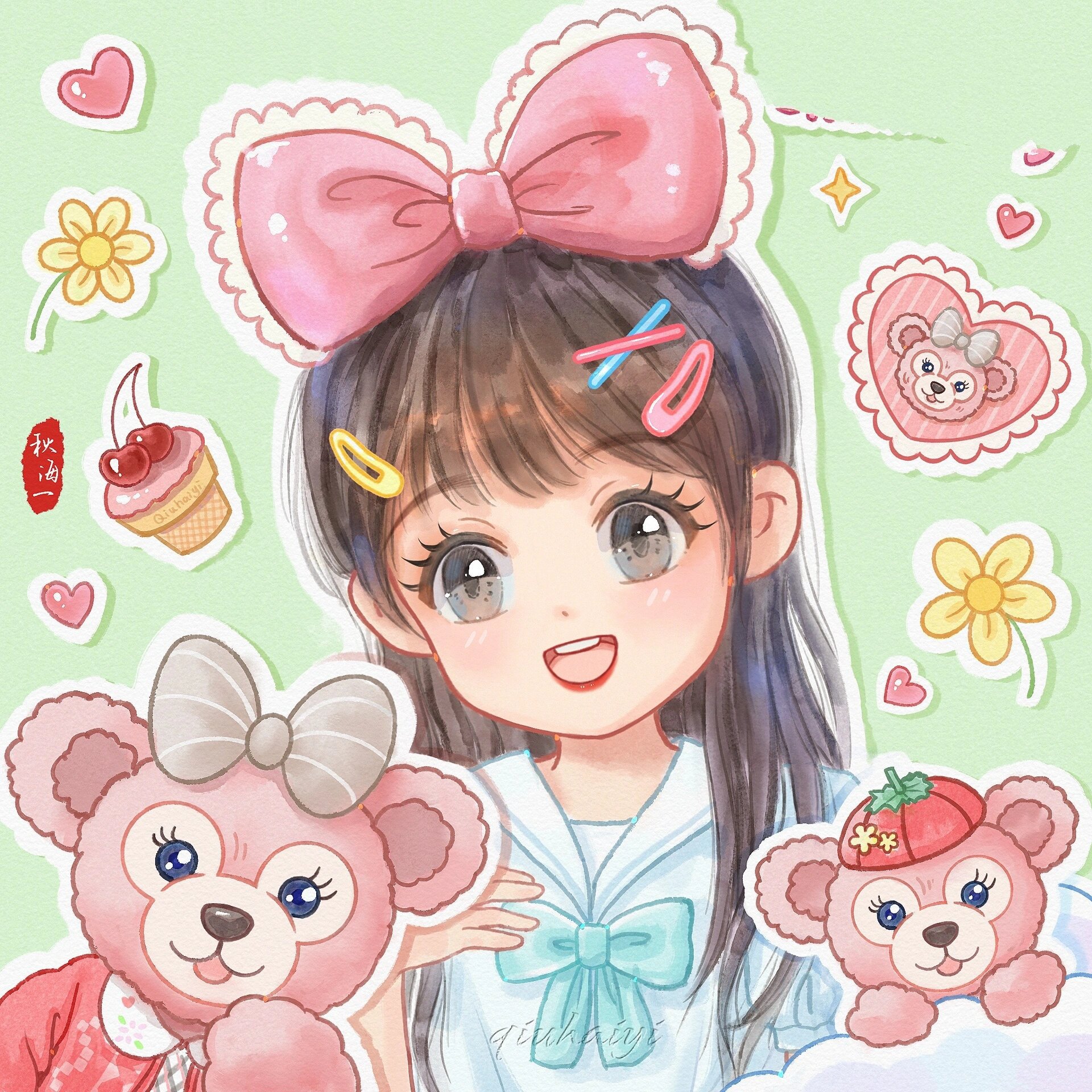 雪莉玫|迪士尼|q版头像|可爱头像