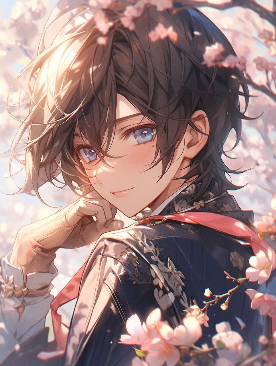 动漫男生头像|樱花树下温柔了岁月的少年