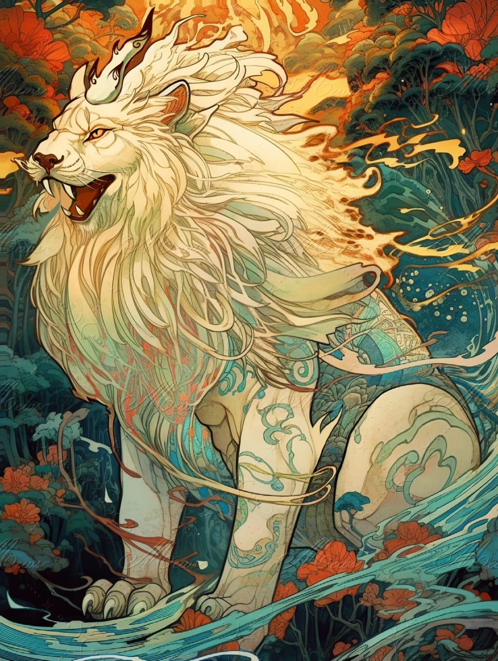 【国潮插画·山海经异兽】 🐉青龙——"天神之贵者,莫贵于青龙.