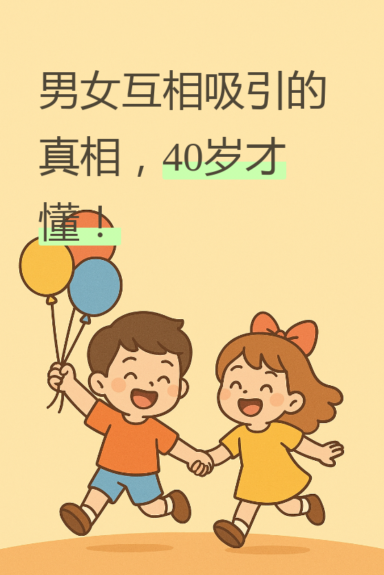 男女互相吸引这件事啊,表面上看是缘分,实际上藏着很多人生智慧