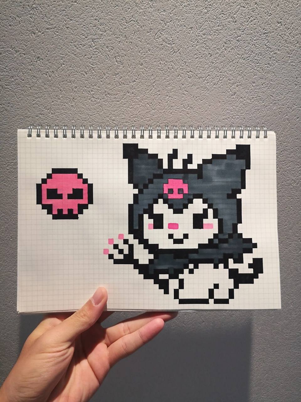 像素画:小魔女库洛米 网格本:b5临摹自