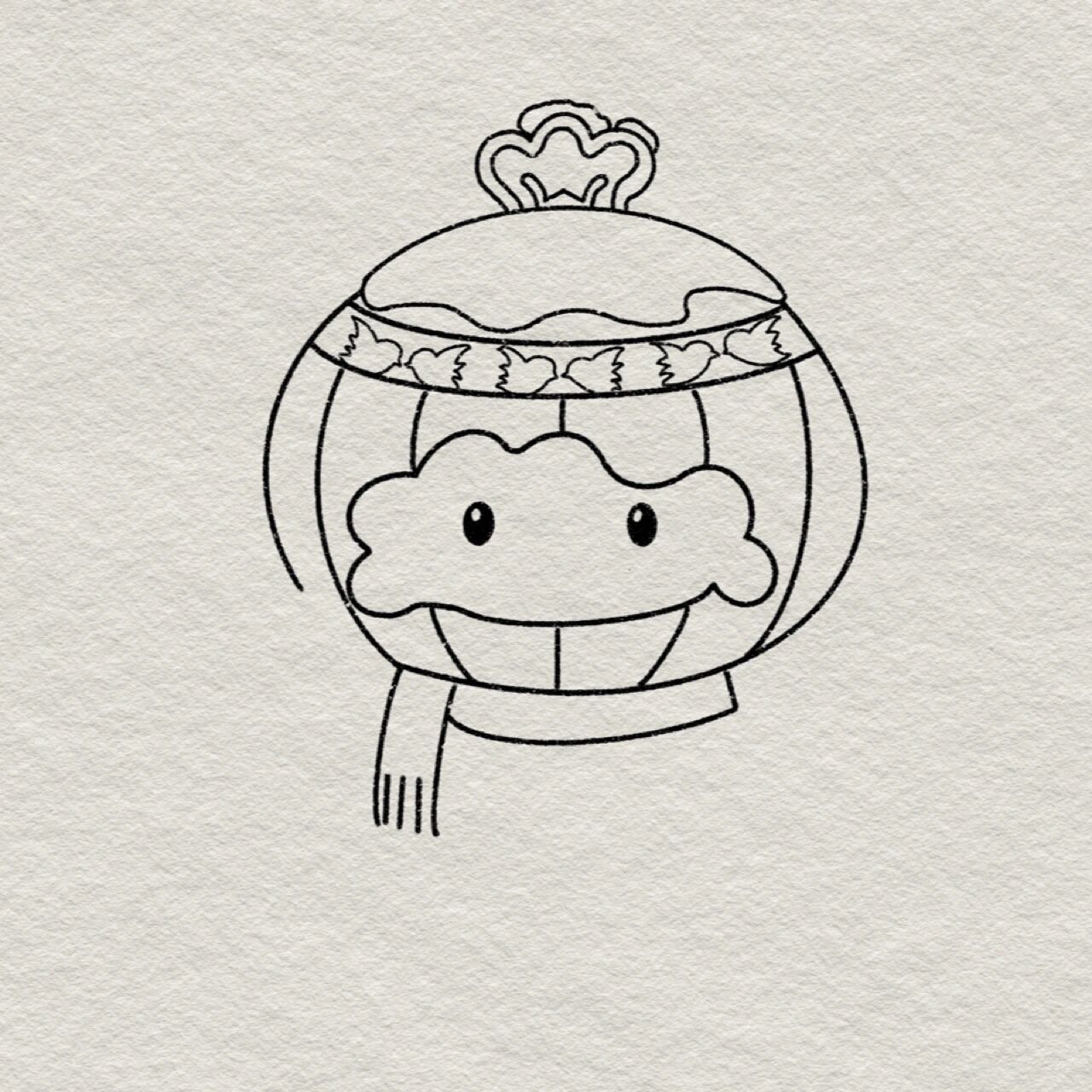 雪容融简笔画步骤图