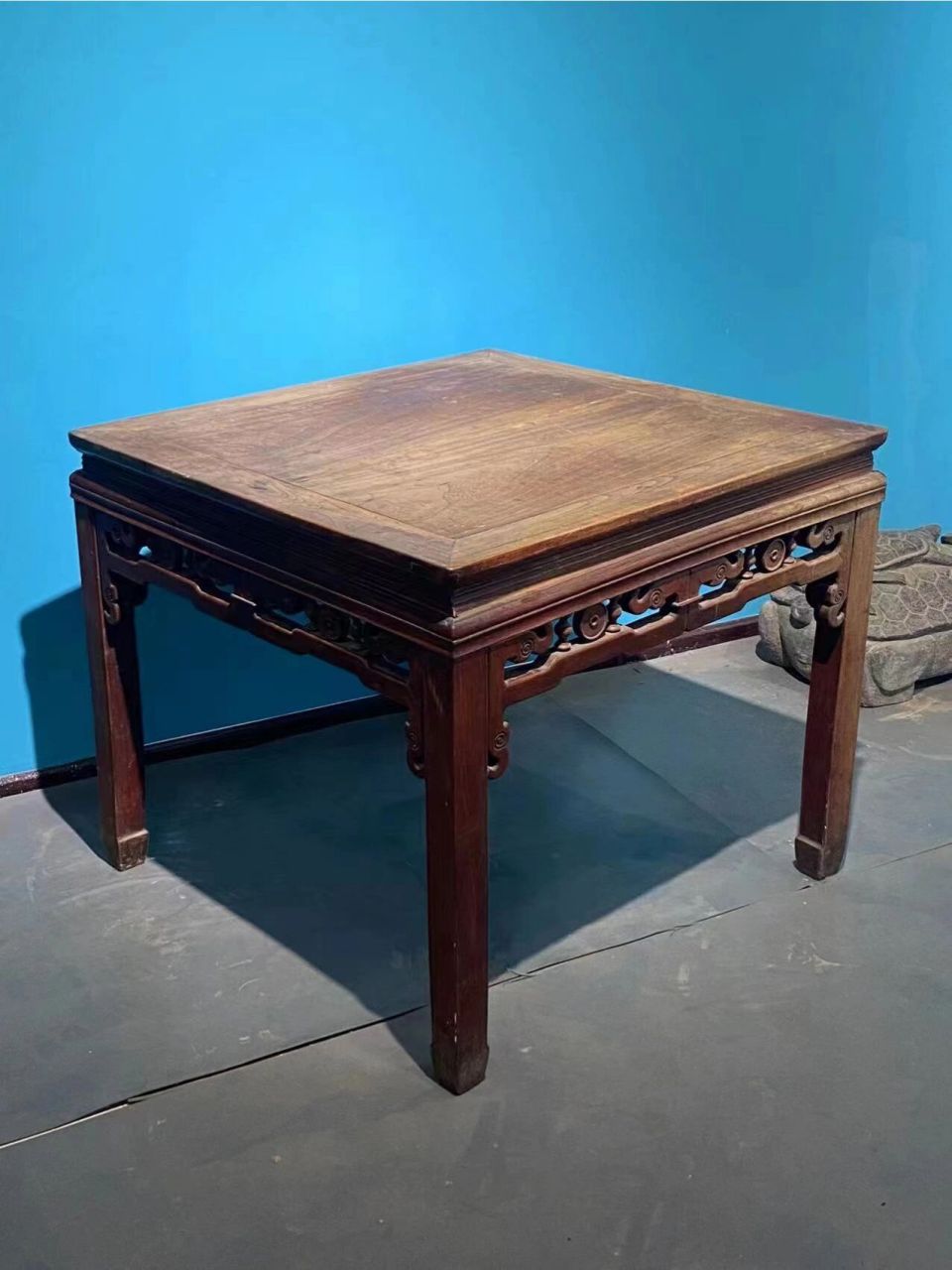 【 苏作榉木八仙桌 】 尺寸98/98/83,清中期.