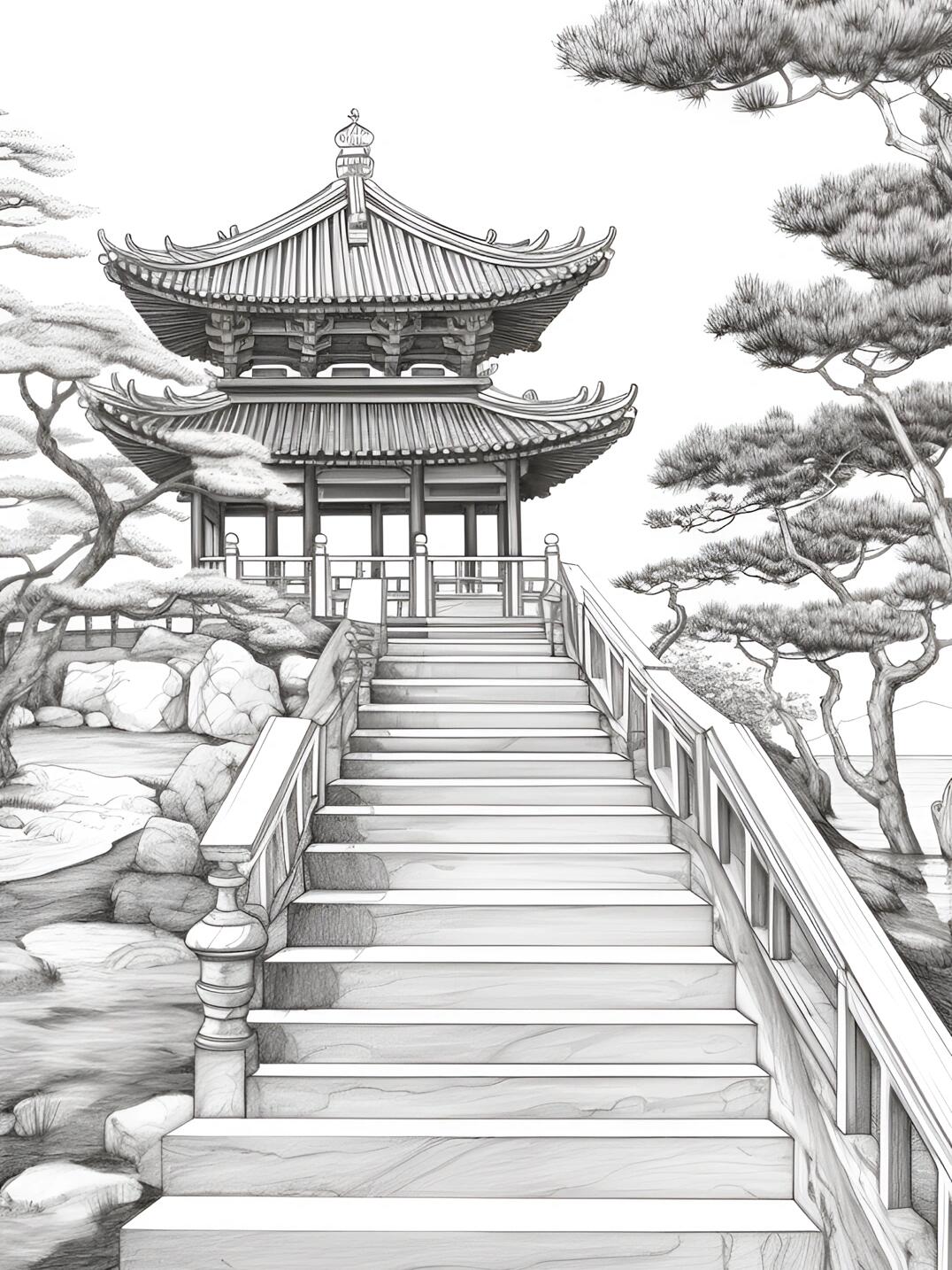 微雨润天地,凉亭遮烟云,清浅细丝,倍增朦胧诗意