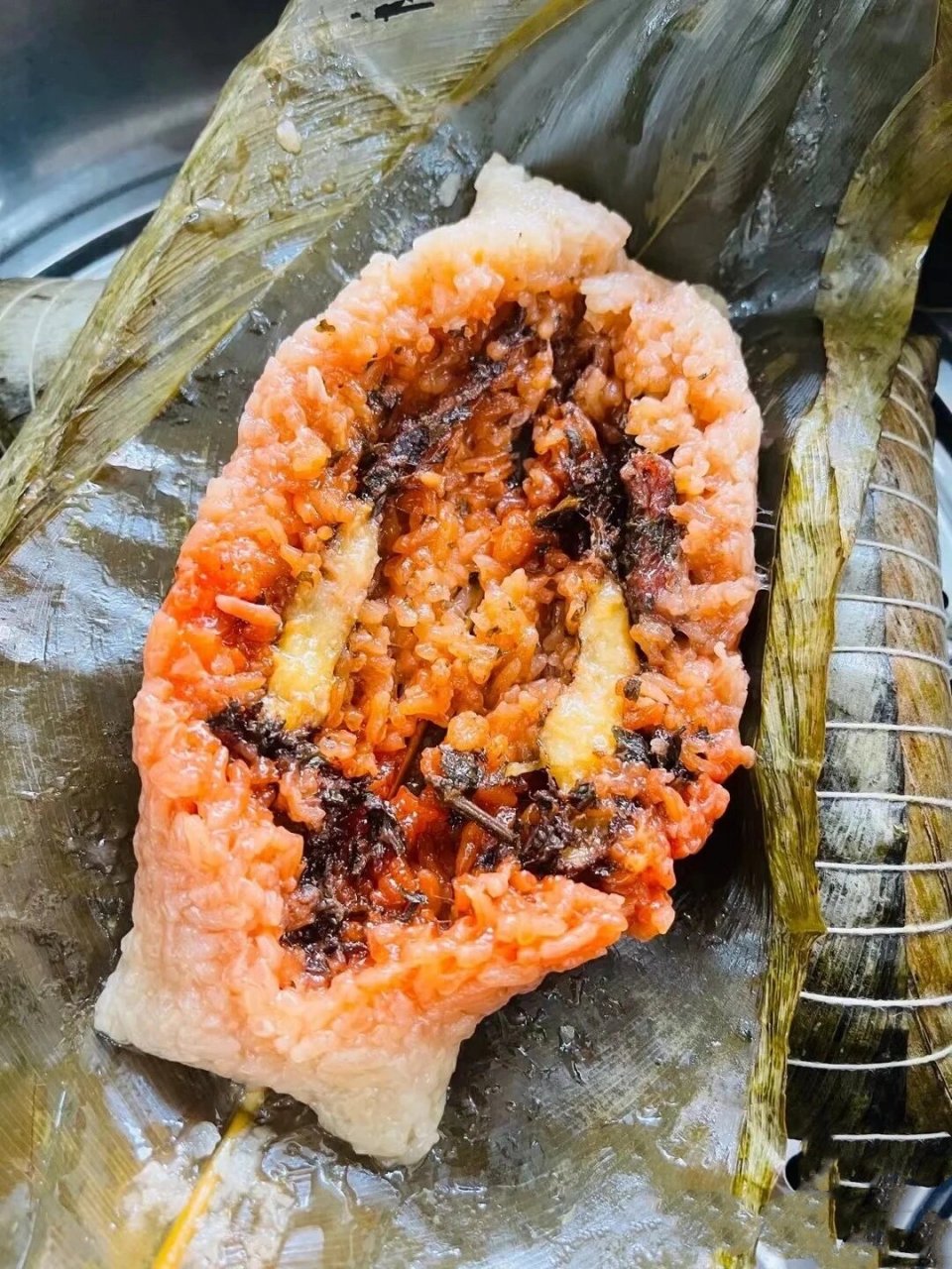 广西红蓝粽～超级好吃 端午节将至～来点广西粽子吃吃吧,现做现卖