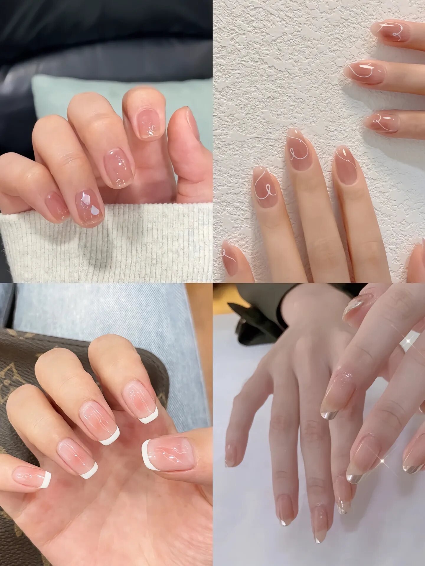 适合上班族教师做的干净裸色美甲