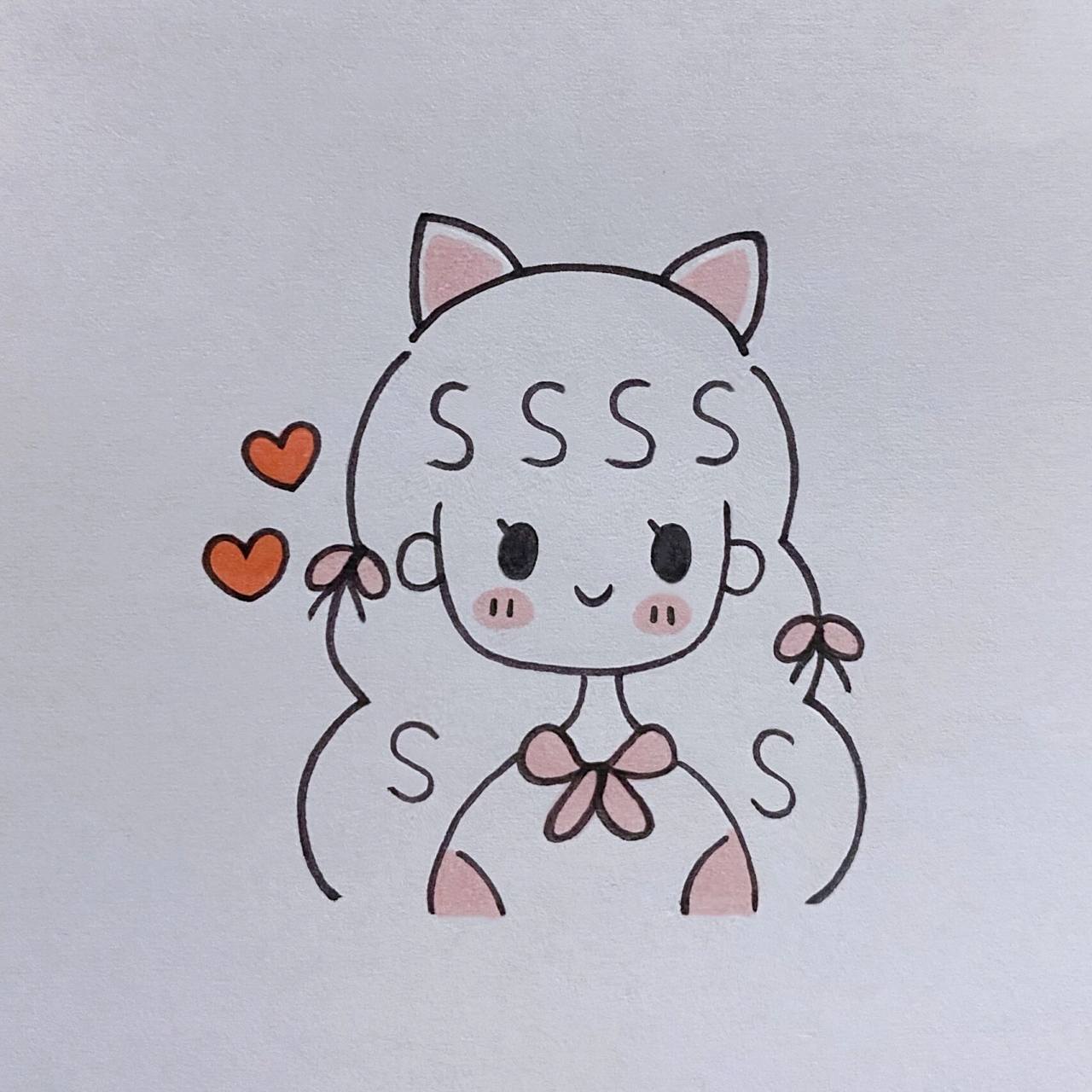 可爱小女孩简笔画教程