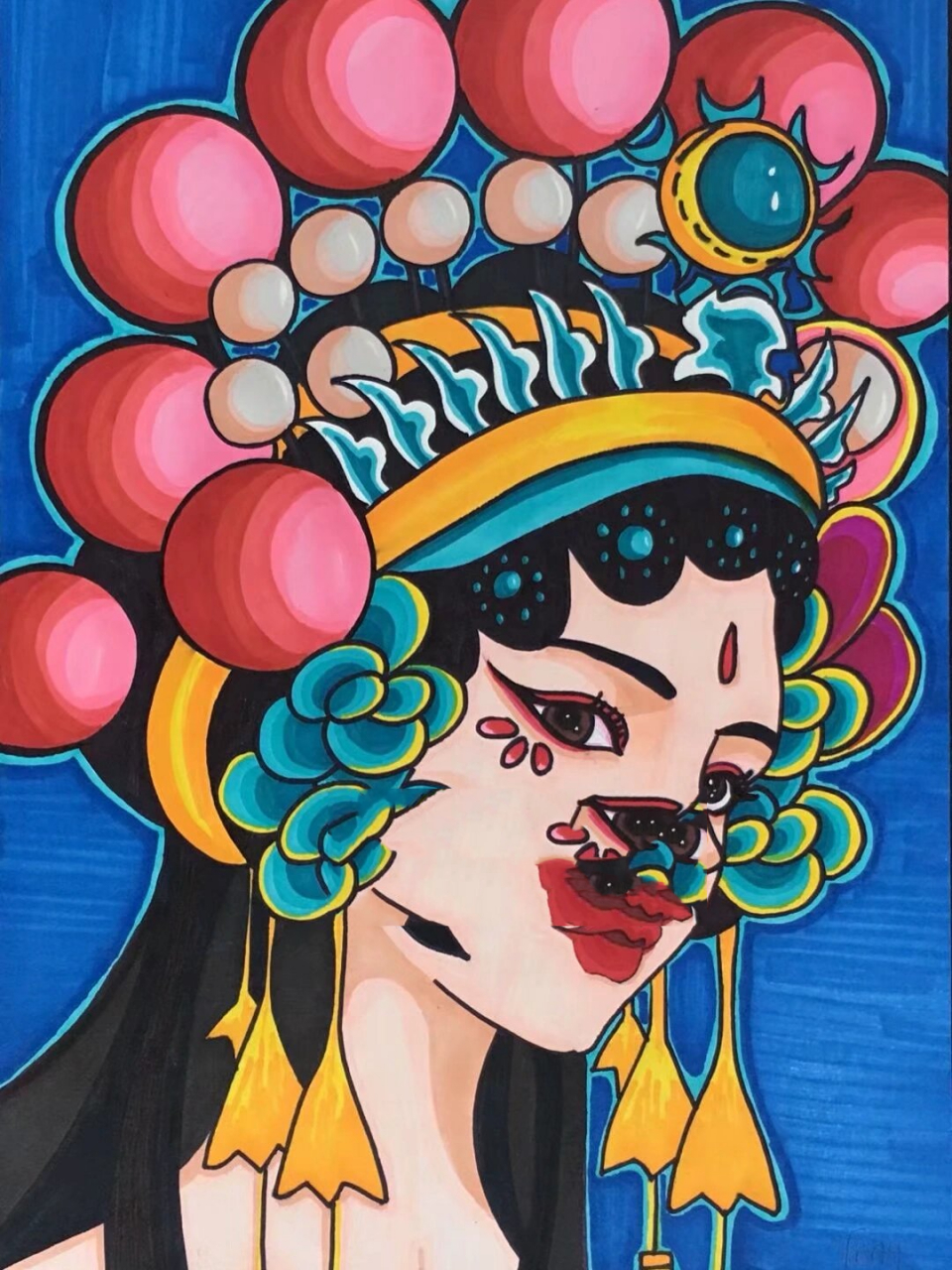 马克笔手绘(京剧人物)