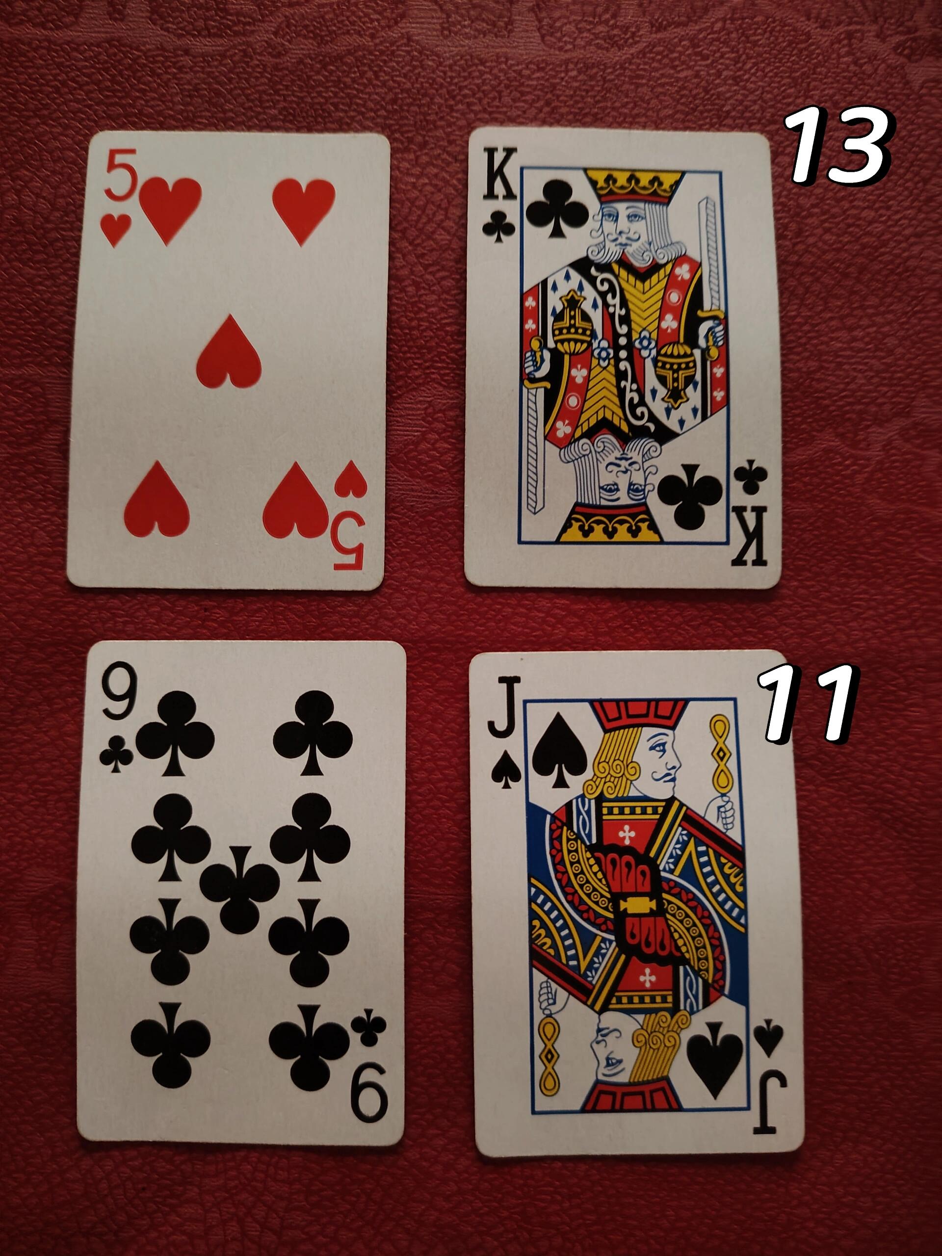 扑克牌中最好玩的数字游戏94,两人/4人一块玩,每次4张牌,通过加减