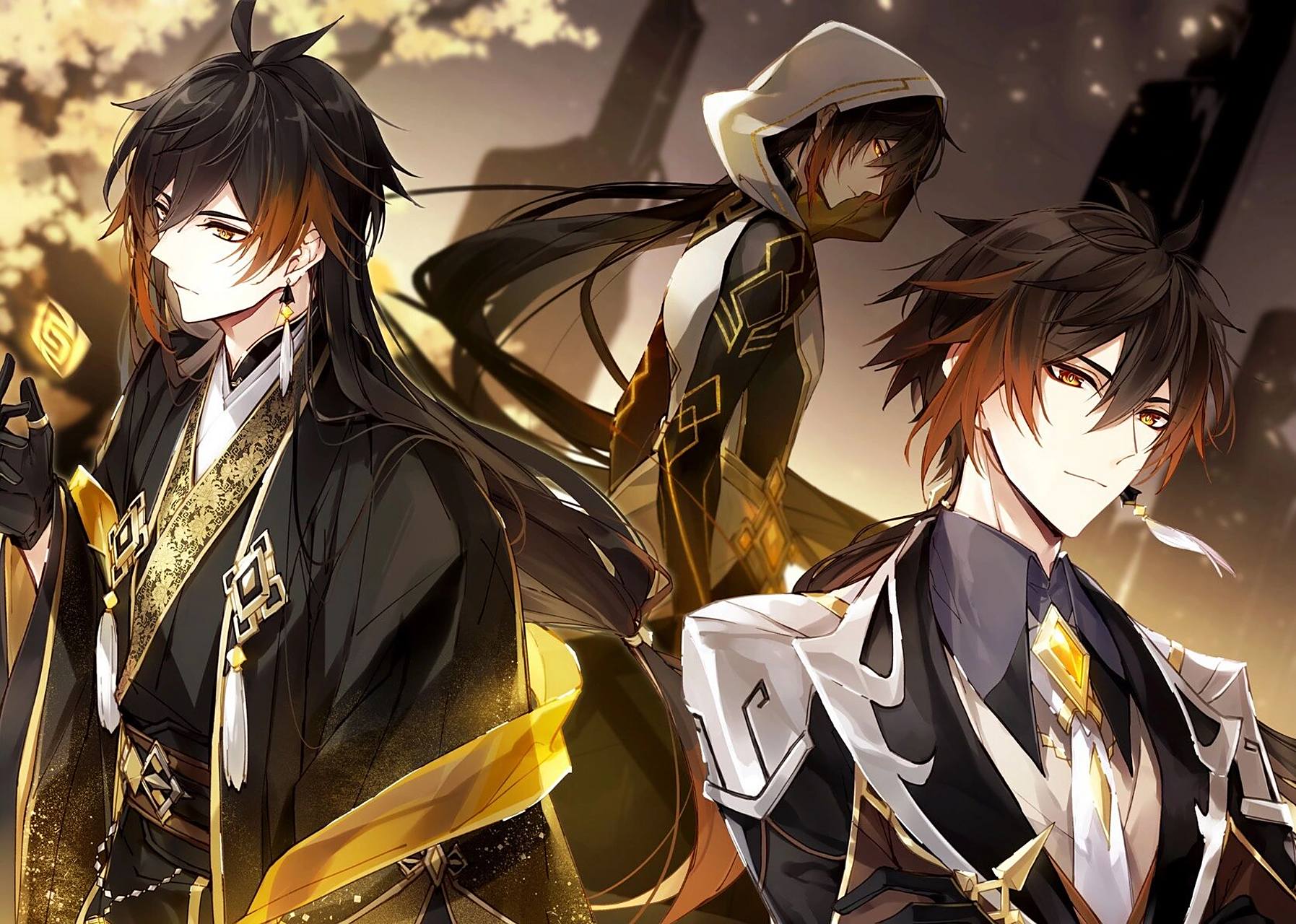 原神钟离壁纸分享 今天是被帝君美颜暴击的一天,最后一张是动图表达对