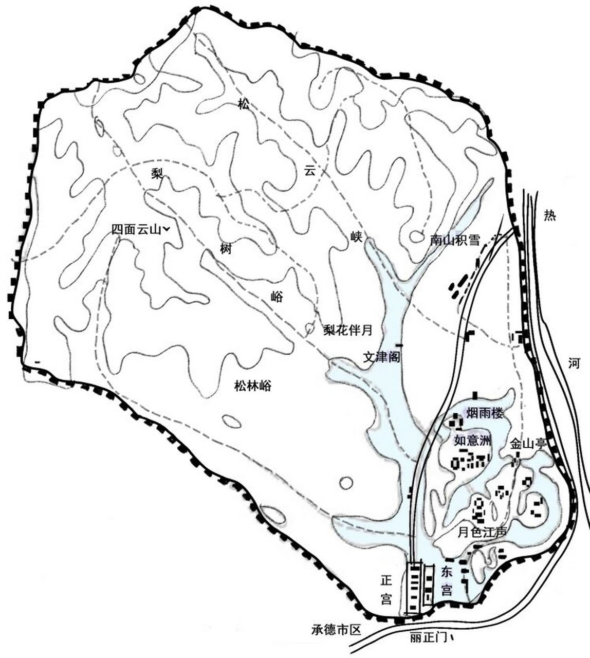 承德避暑山庄平面图