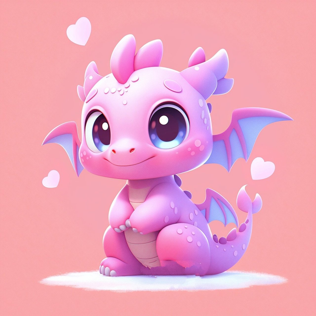 龙壁纸插画 可爱的小奶龙,太漂亮了