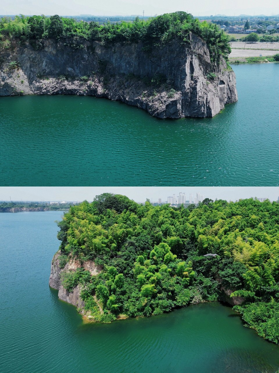 找到了遗落人间的"翡翠湖"99海宁神仙湖 法翠色的蓝绿调湖泊 真的美