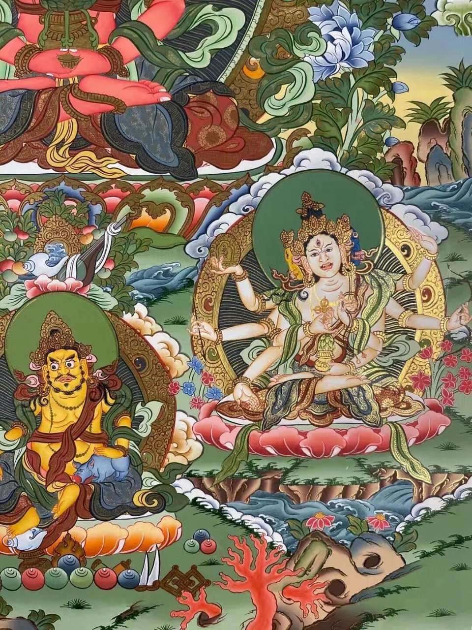 长寿佛 《长寿佛》长寿三尊. 尺寸80x60cm左右.