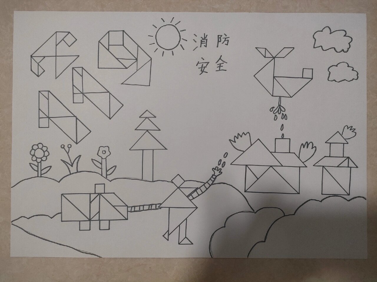 七巧板创意画