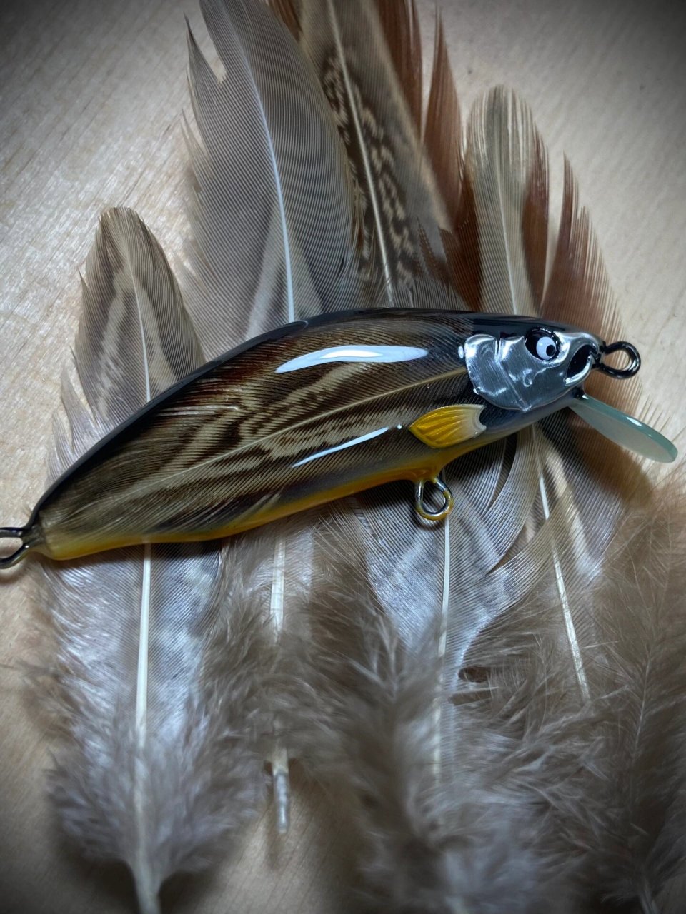 手工diy木质路亚饵 自己手工制作的路亚饵成就感来自于作品完成那一刻