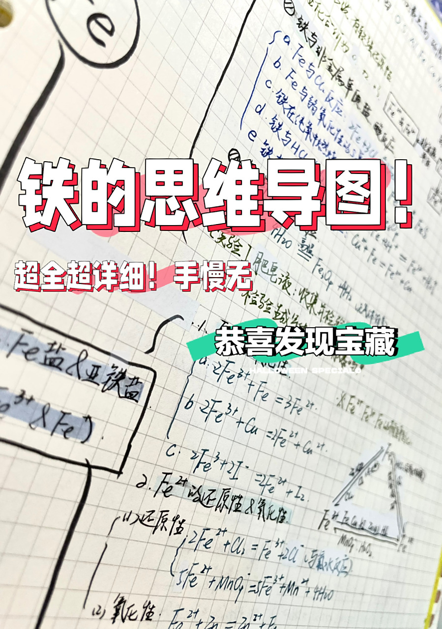 必修一化学之fe思维导图~大数据说你需要它 失踪人口回归 fe的思维导