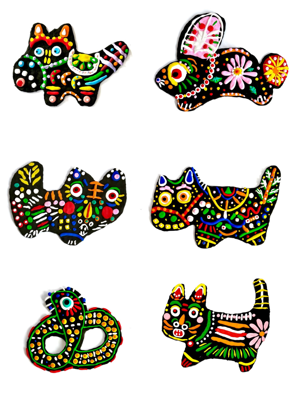 创意非遗 可爱泥泥狗系列,超轻粘土装饰