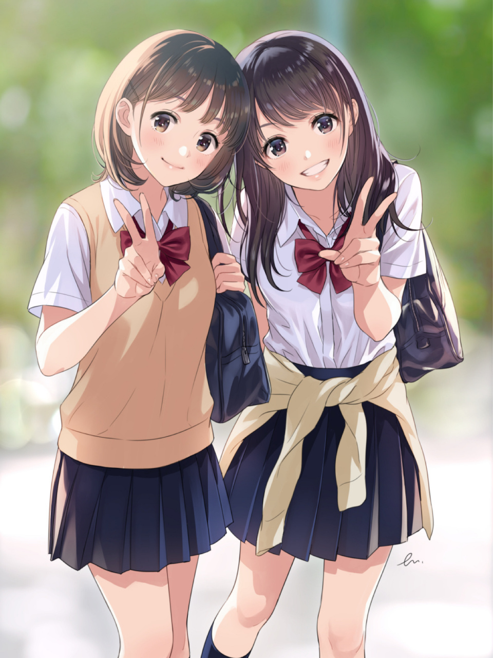 二次元壁纸 动漫少女 双人组合第三弹👭🏻 两个