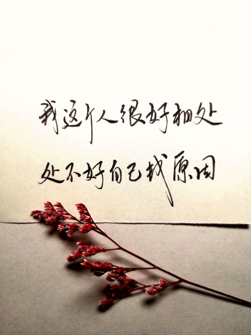 我这个人很好相处,处不好自己找原因