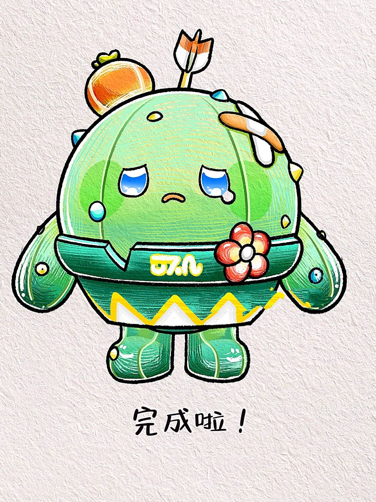 简单的蛋仔简笔画教程来啦～ 所以你会喜欢可爱的仙人掌丘丘嘛?