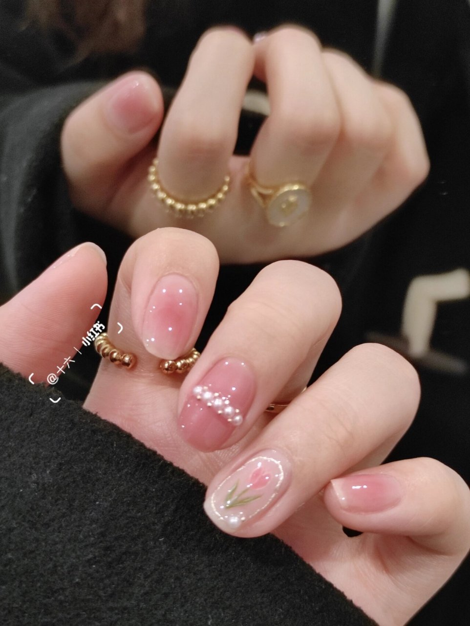 少女心95温柔甜美少女粉色系美甲大赏 粉色系永远是我的心头好!