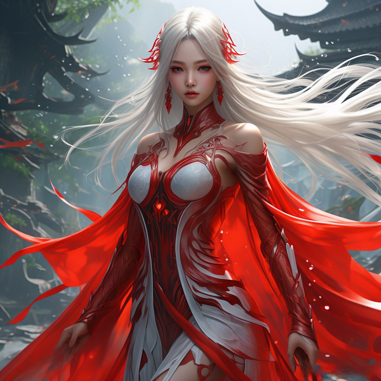 她是妖族的公主,与生俱来的霸气令人敬畏三分,举手投足间流露出无与伦