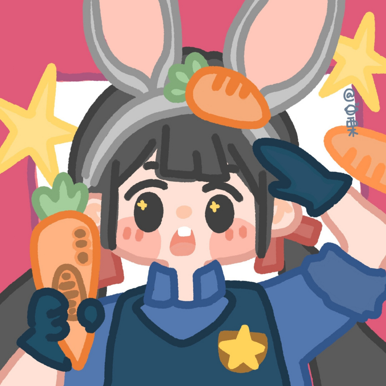 可爱情头 原创作者:宇宙栗栗(微博) 92·02 胡萝卜录音器和爪子