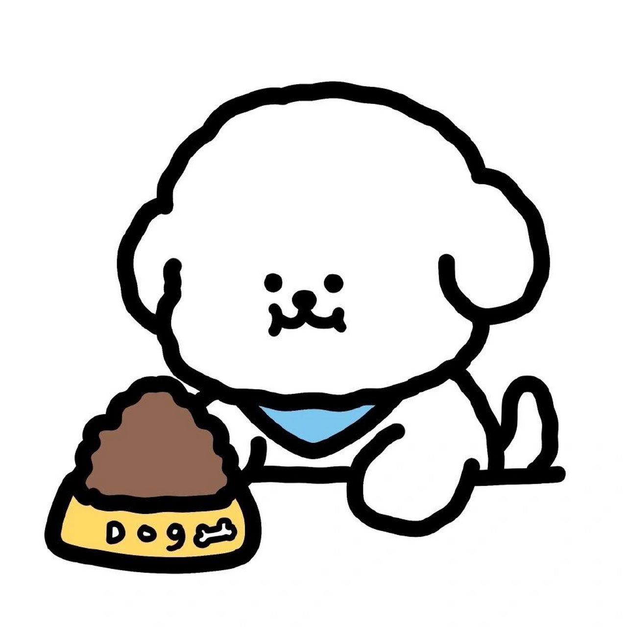 头像分享|动漫卡通 可爱简笔画小狗头像 #闺蜜头像# #头像# #头像分享