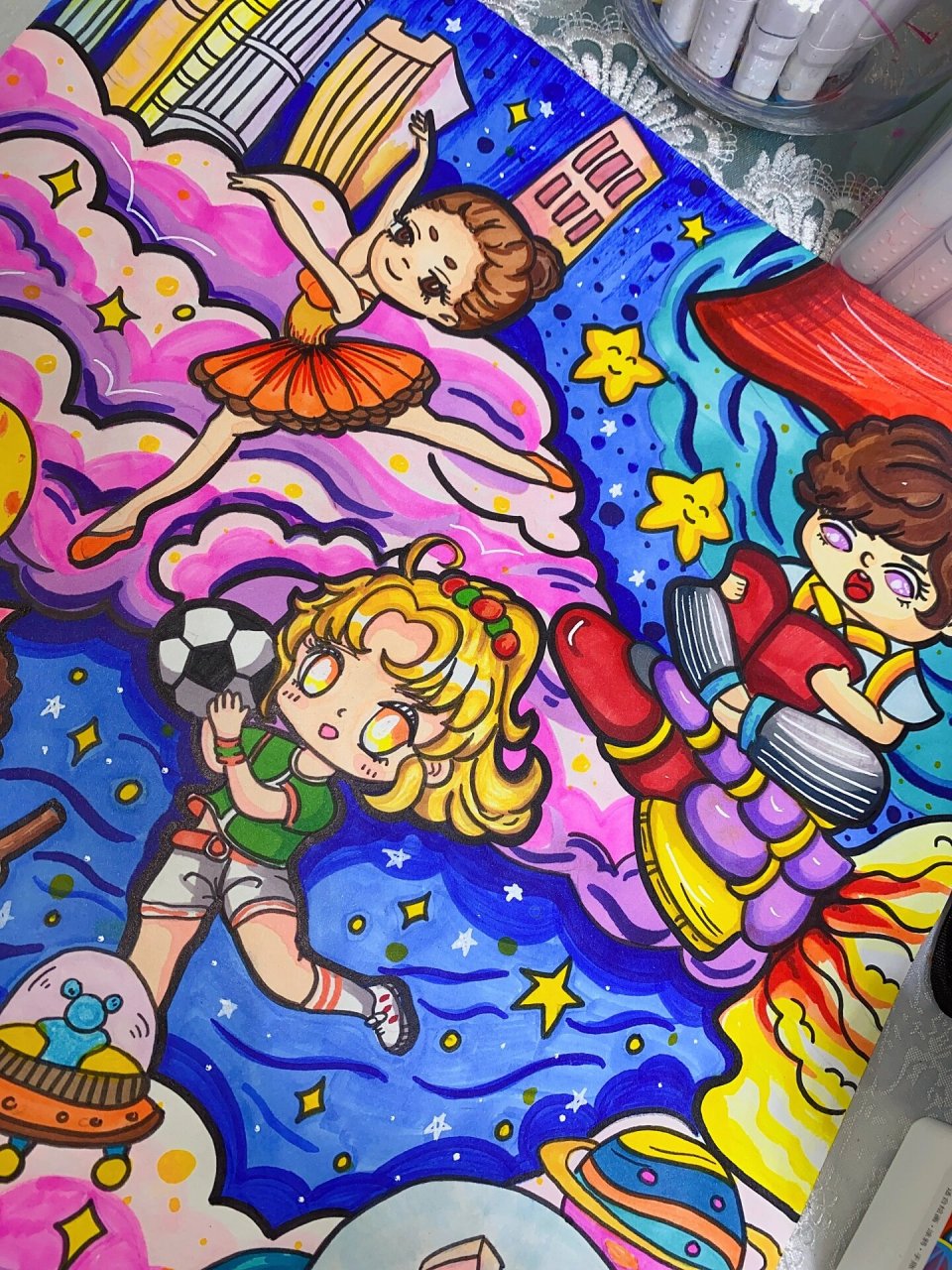 73德育绘画73 94德智体美劳,全面发展94