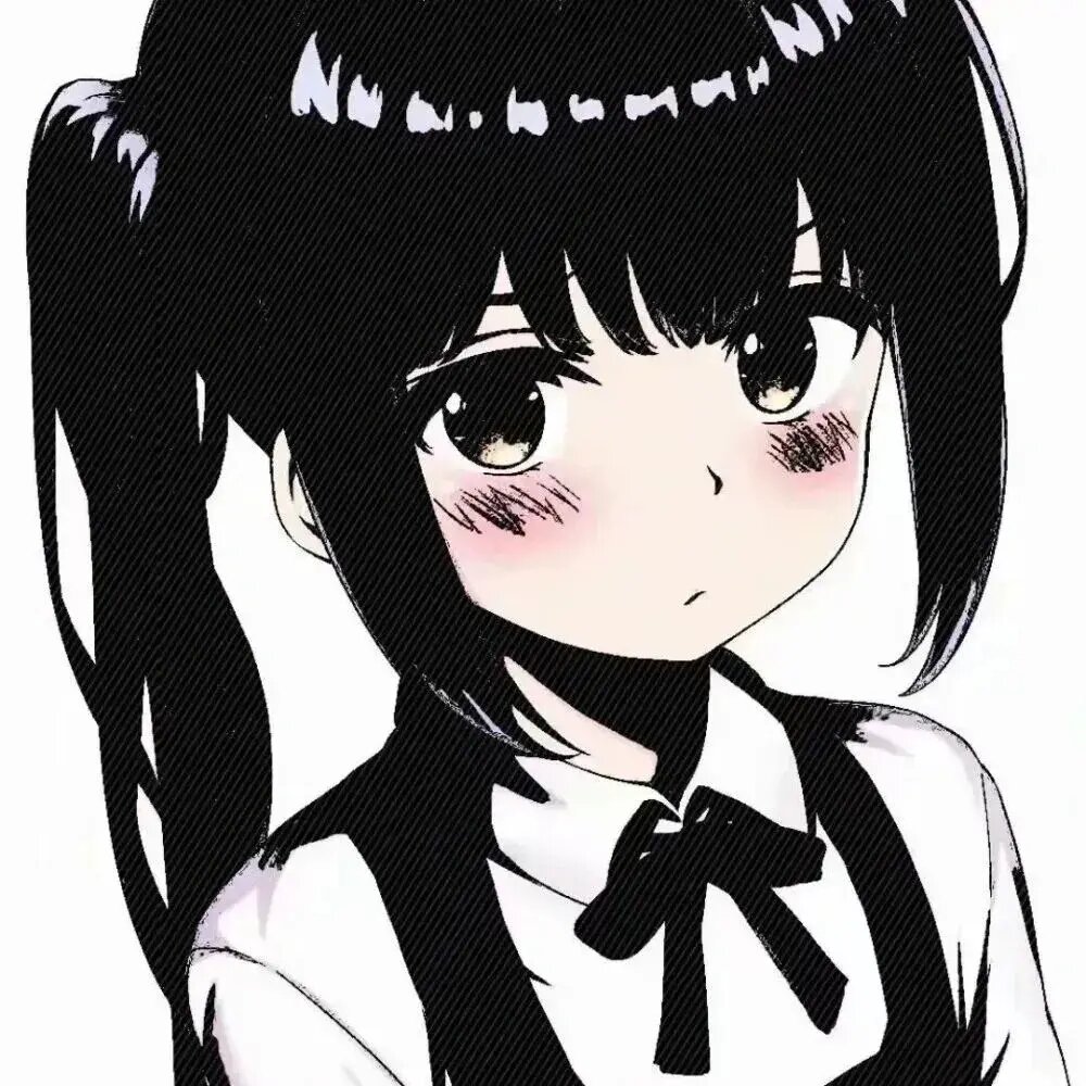 今日份系列 甜酷可爱黑白风格头像