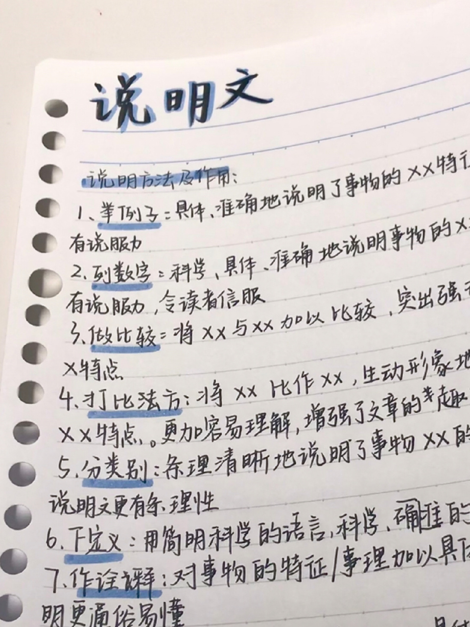 再不学习就完蛋啦 说明文的主要几种说明方式以及作用的答题格式 今天