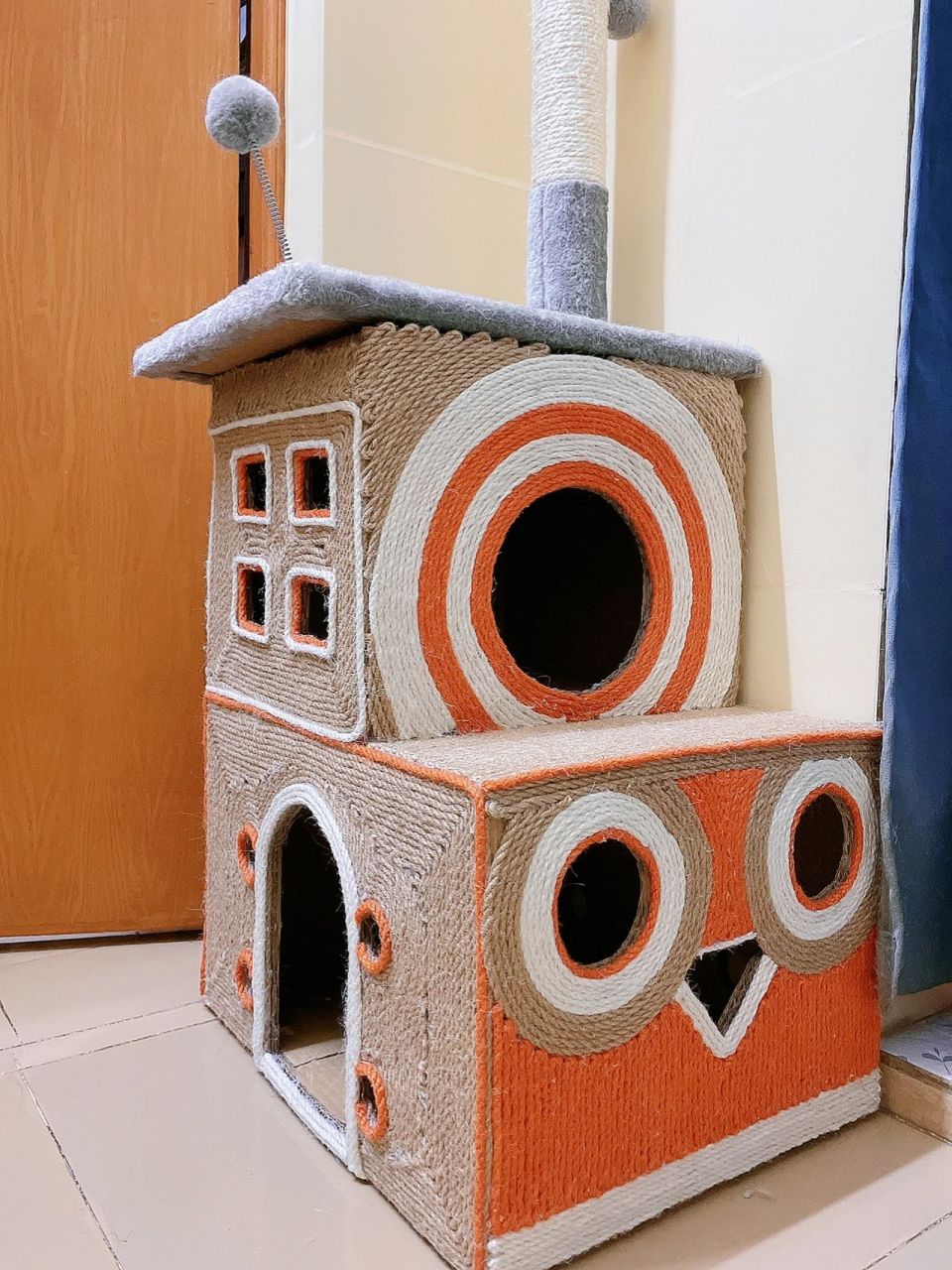 用纸箱制作猫咪房子图片