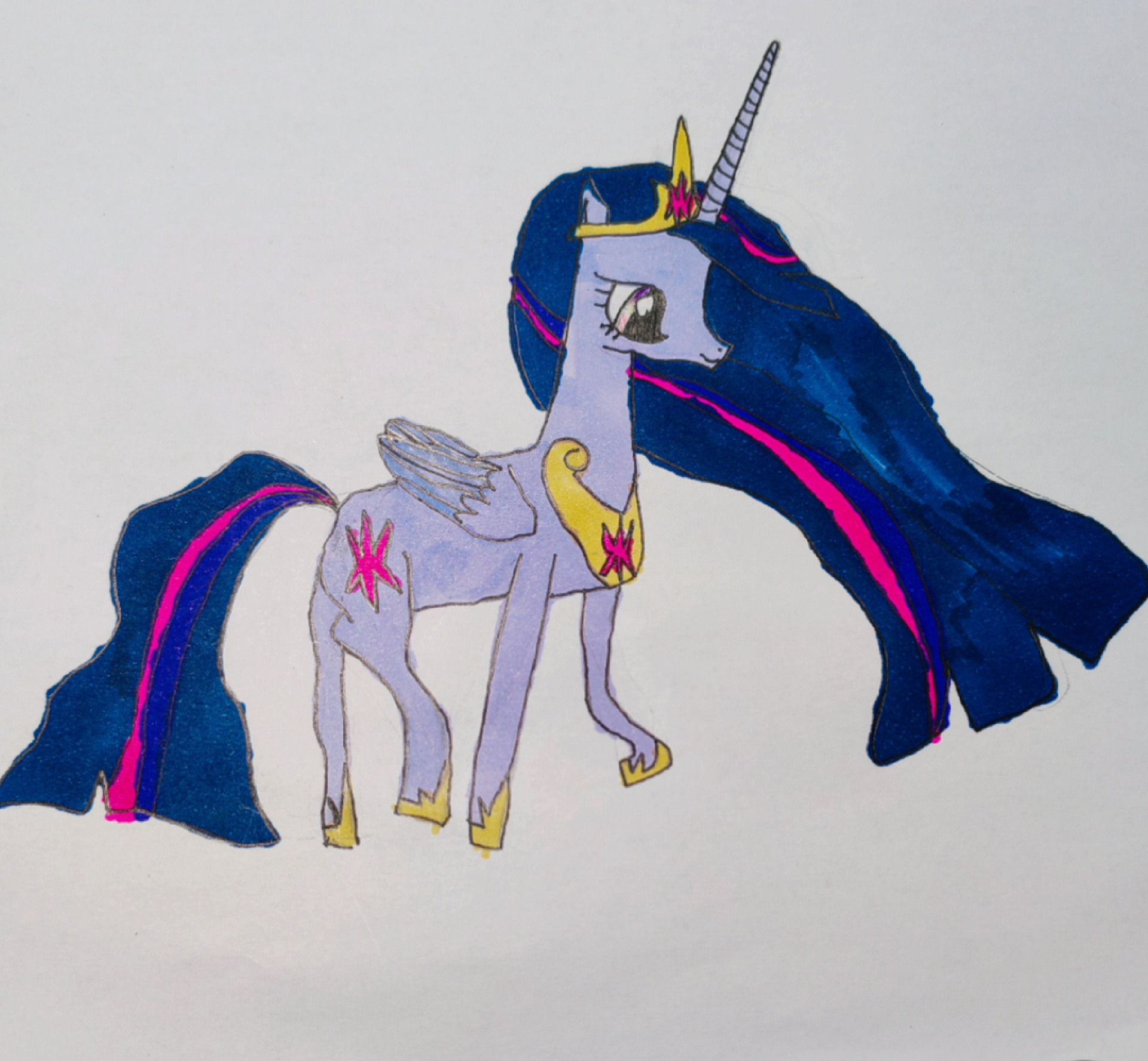 每日一画 小马宝莉 紫悦女王