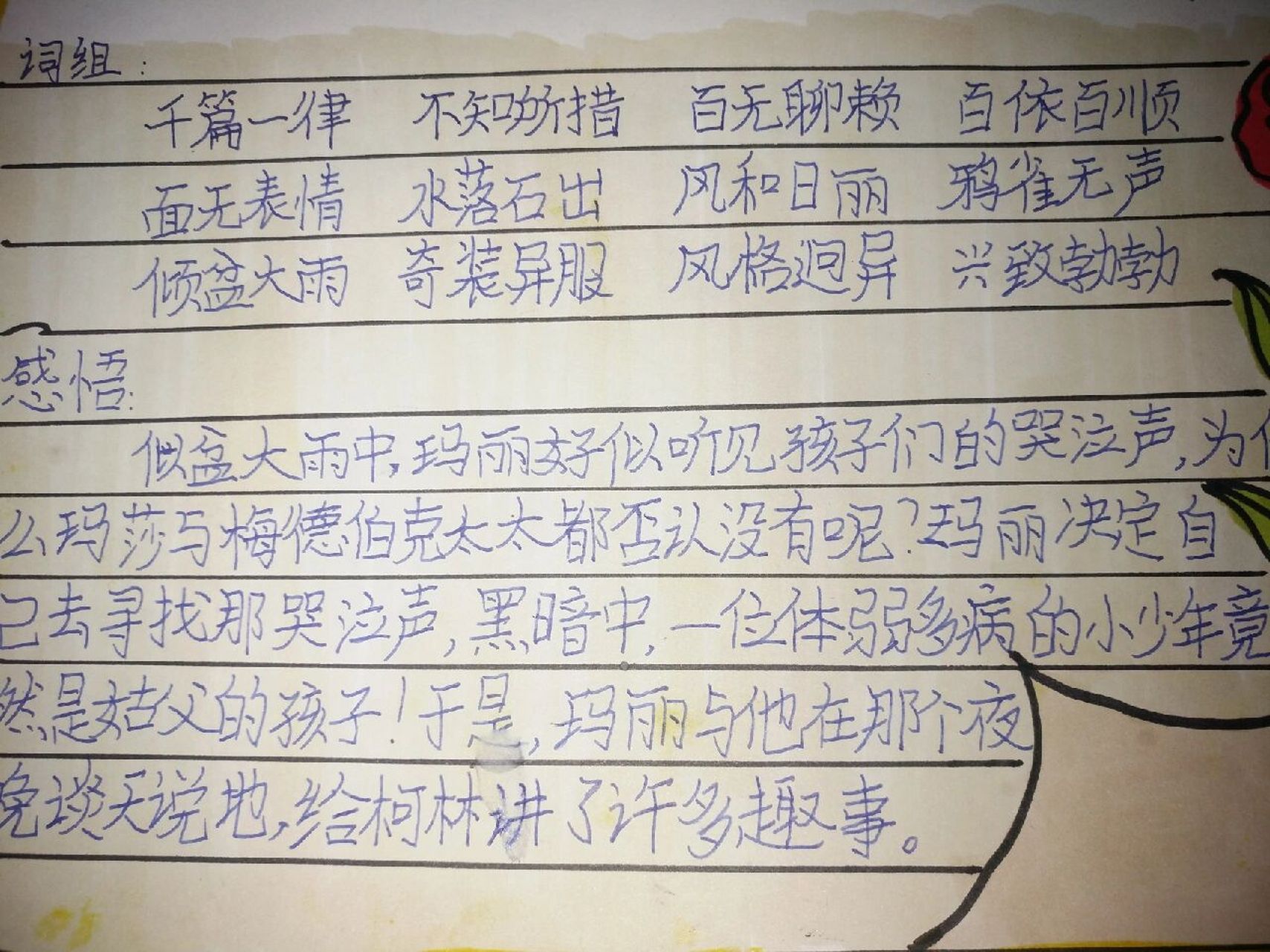 秘密花园手抄报