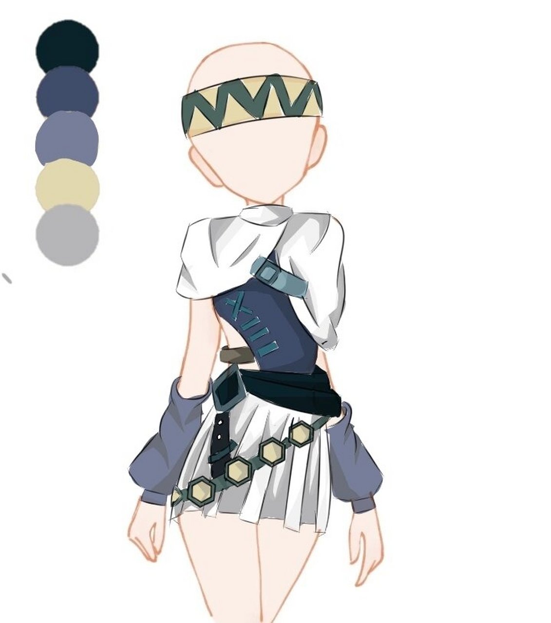 参考帕洛斯画的女装 参考的是寻光之旅的新皮肤 免费衣服素材可以二创