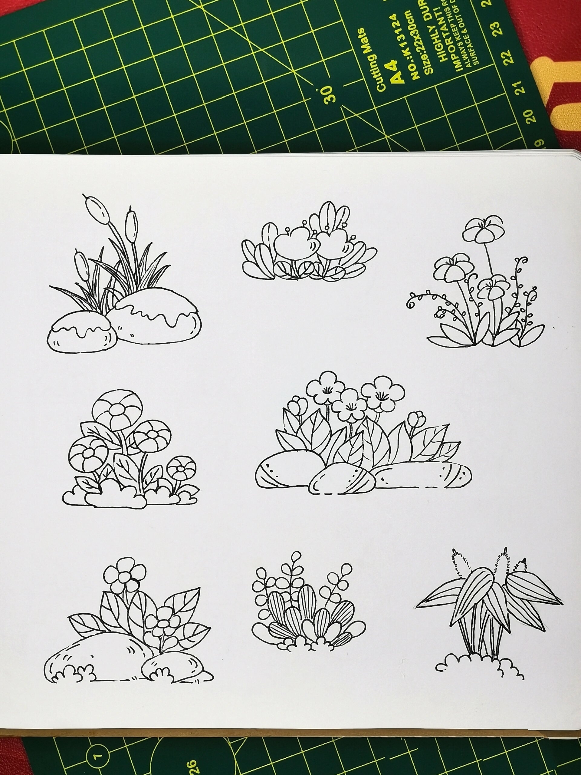 76|简笔画|每日一画|手绘花丛大集合
