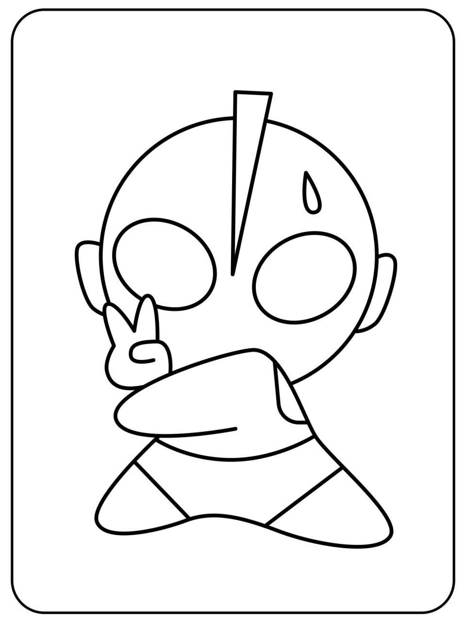 97卡通奥特曼涂色简笔画素材 | 全册120张75 96用涂色的方式