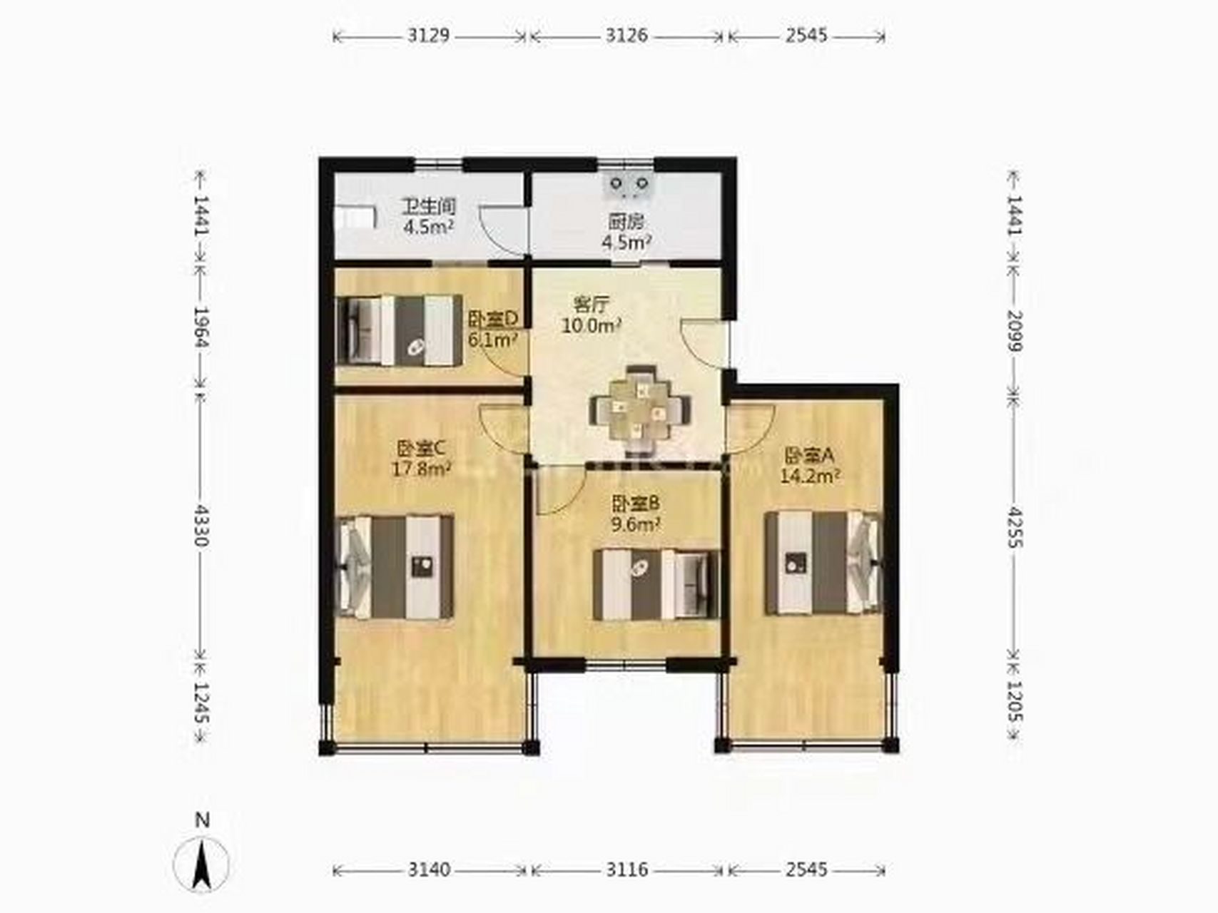 大悅城附近,信義坊,4房71方/210w 大關中學,大悅城附近,單價2開頭!