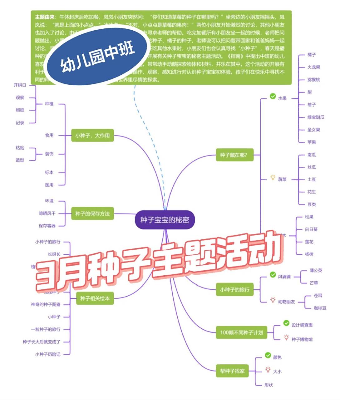 中班|种子主题活动|网络图     	 39715马上来啦!