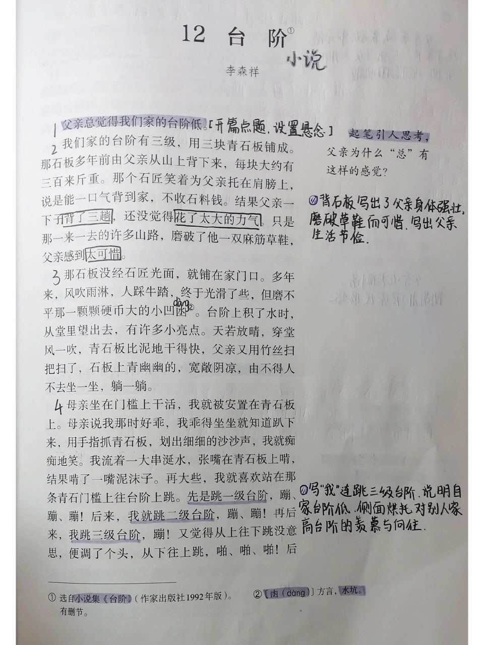 台阶课文笔记图片手写图片