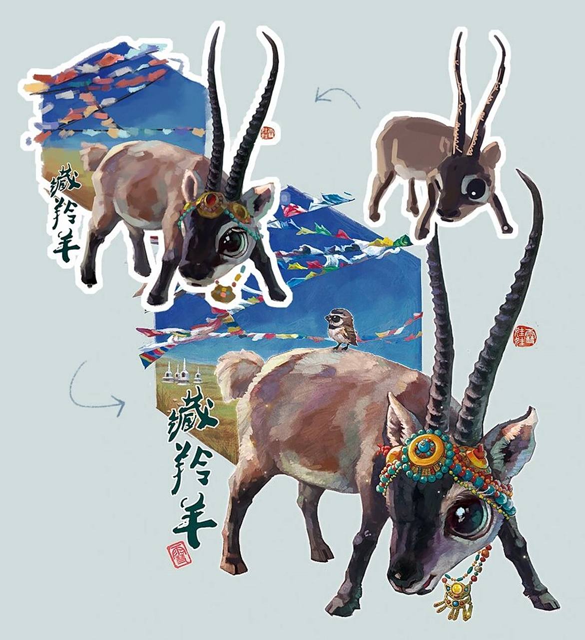 画一只藏羚羊～96 画一只藏羚羊～96